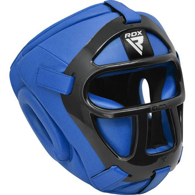 Боксерський шолом RDX T1 Grill Full Blue M (капа в комплекті) Кам'янське - фото 3