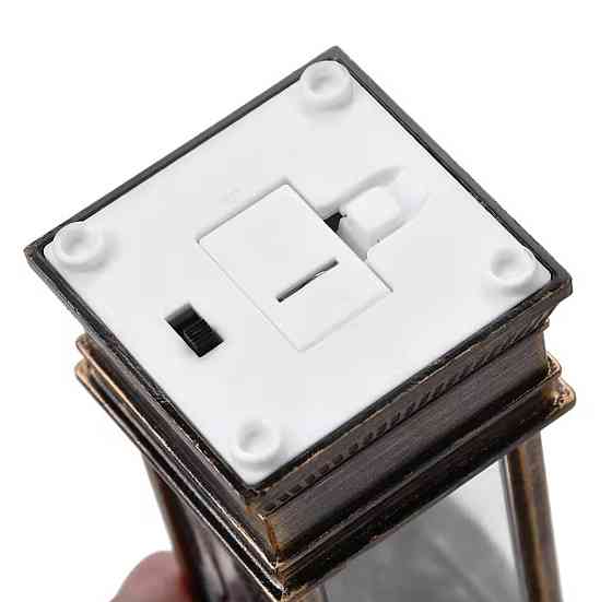 Новорічний LED ліхтар на батарейках без блискіток 