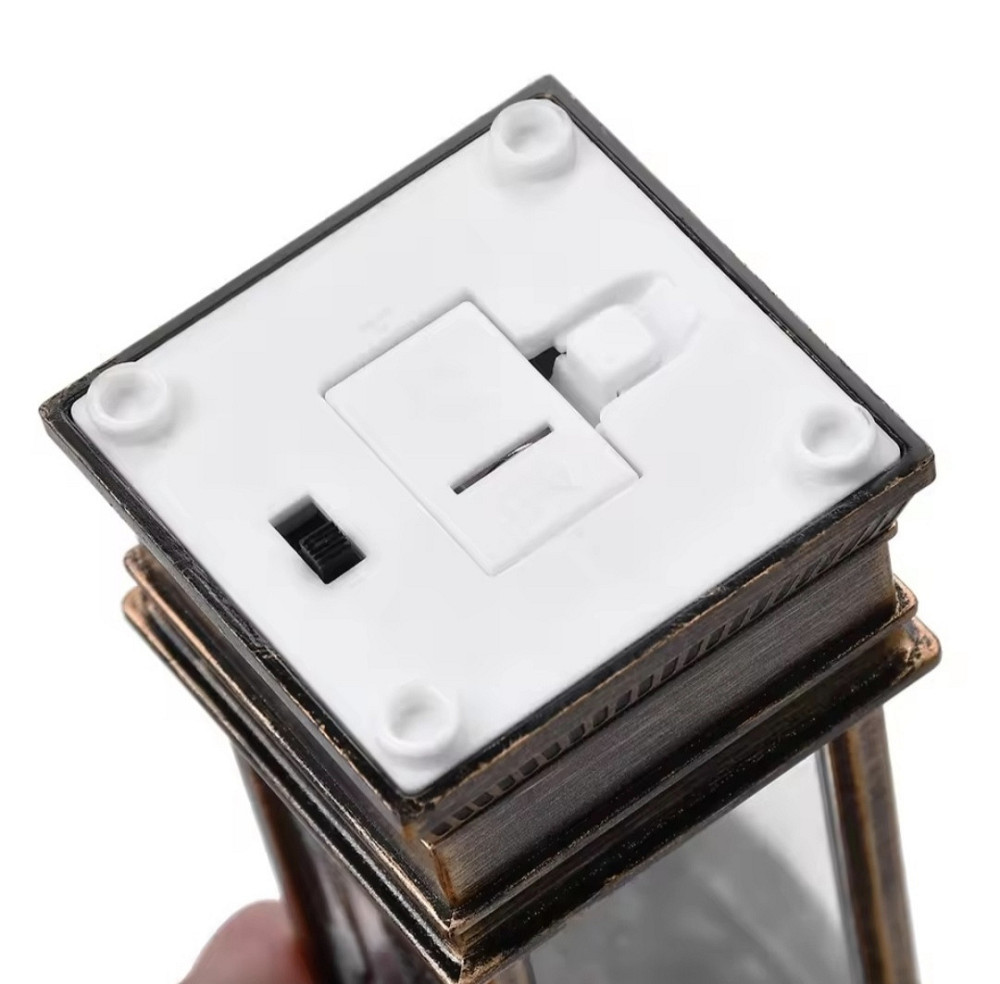 Новорічний LED ліхтар на батарейках без блискіток 