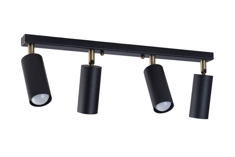 Світильник на планці з поворотними плафонами 4 -Е27 Tube NL 1105-4 BK Київ - фото 1