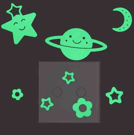 Люминесцентная наклейка Космос 10 на 10 см салатовый Киев