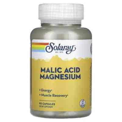 Витаминно-минеральный комплекс Solaray Яблочная кислота и магний, Malic Acid Magnesium, 90 капсул (SOR-46355) Винница
