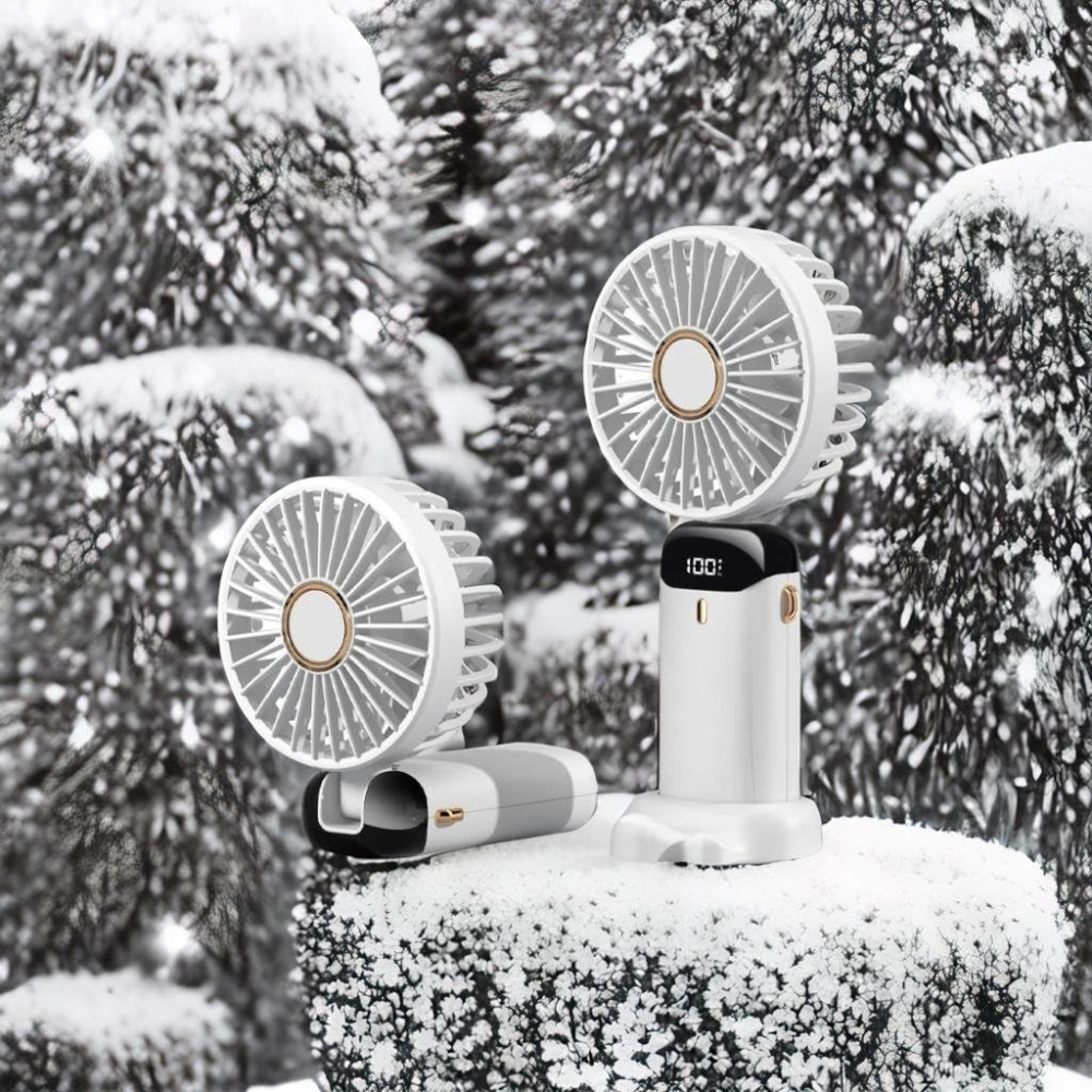Портативный вентилятор VHG N15 4000 мАч, 5 скоростей, LED-дисплей, ароматизатор, подставка, Белый Киев - изображение 9
