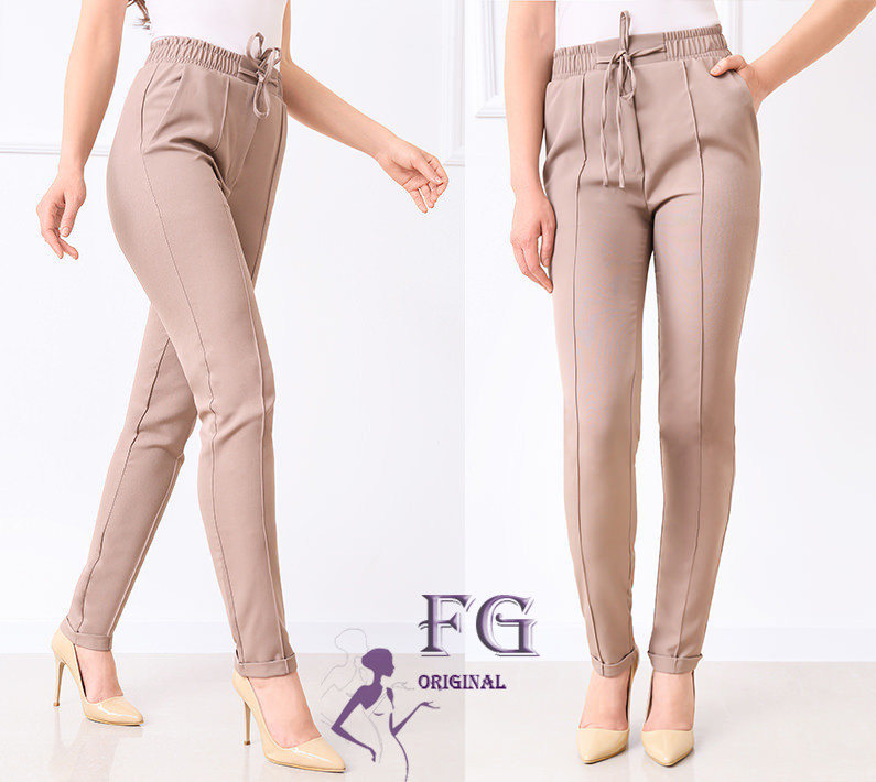 Стильные женские брюки с высокой посадкой 