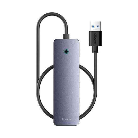 USB-хаб Baseus UltraJoy Series 4-Port HUB Lite 50cm Space Grey（USBA to USB3.0*4+Type-C5V） Одеса