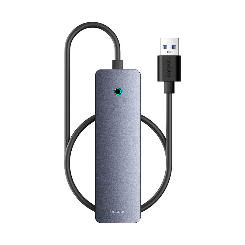 USB-хаб Baseus UltraJoy Series 4-Port HUB Lite 50cm Space Grey（USBA to USB3.0*4+Type-C5V） Одесса - изображение 1