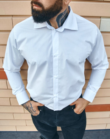 Сорочка чоловіча класична Білий XL Харків