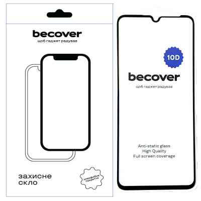 Стекло защитное BeCover Honor X7a 10D Black (711334) Винница