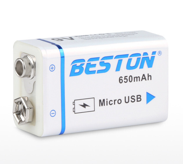 Акумулятор крона Beston 650mAh 9V Li-ion microUSB Вінниця - фото 7