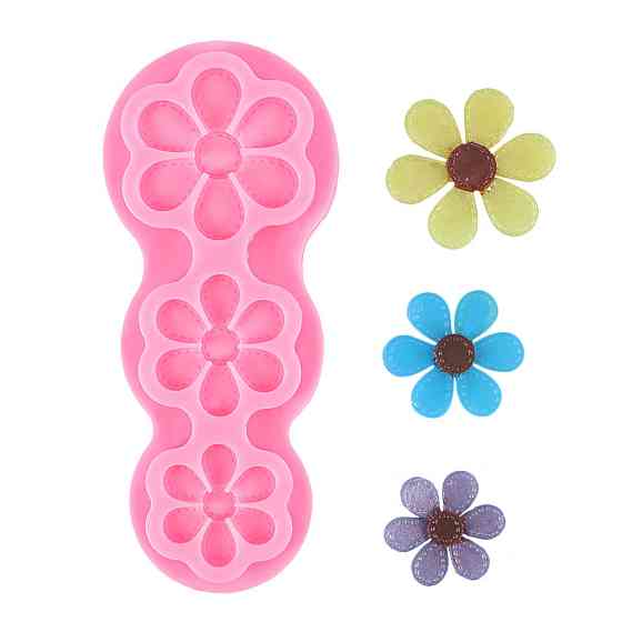 Молд силиконовый Цветы 169 на 67 мм розовый Киев