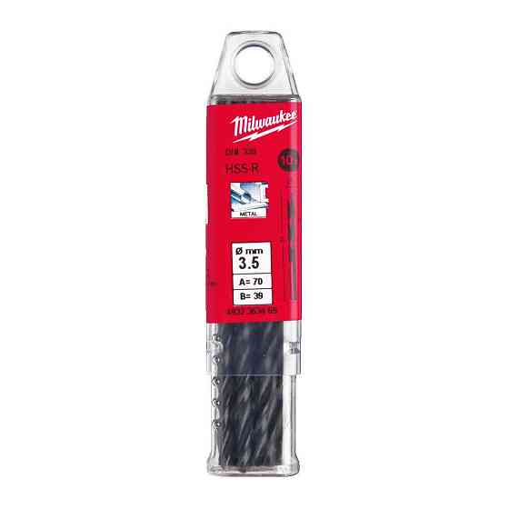 Свердло по металу HSS-R MILWAUKEE DIN338, діаметр 3,5мм, (10шт) Одесса