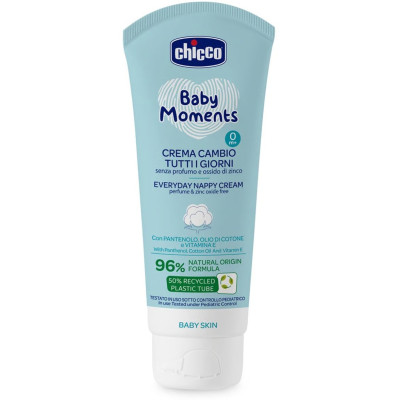 Дитячий крем Chicco Baby Moments захисний щоденний з патенолом під підгузок 100 мл (11641.00) Вінниця - фото 1