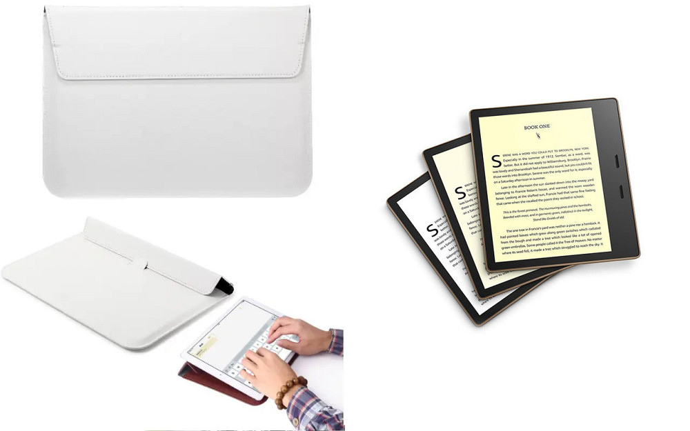 Чехол-конверт VitoCase для Amazon Kindle Oasis 10th Gen, с функцией подставки для книги Белый Киев - изображение 1