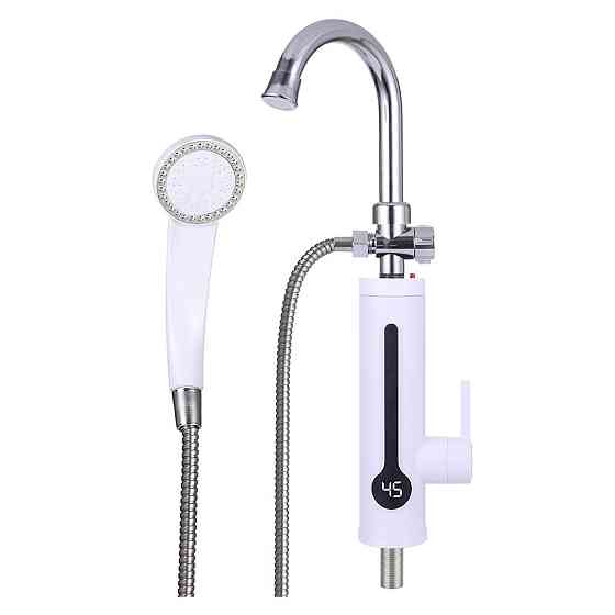 Проточний водонагрівач WEZER SDR-B18TR із душовою лійкою, 3,3 кВт + датчик темп., білий Київ