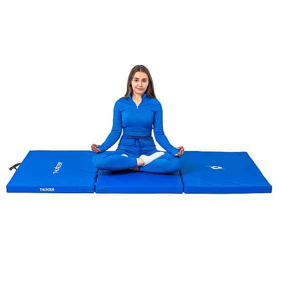 Мат гимнастический THUNDER MG-03, 197 х 100 х 5 см, синий Киев
