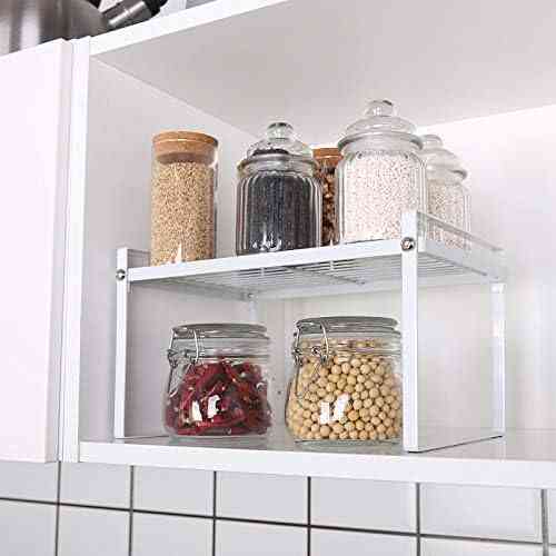 Кухонная дополнительная полочка, подставка, стеллаж в шкаф металлическая 33см White Винница