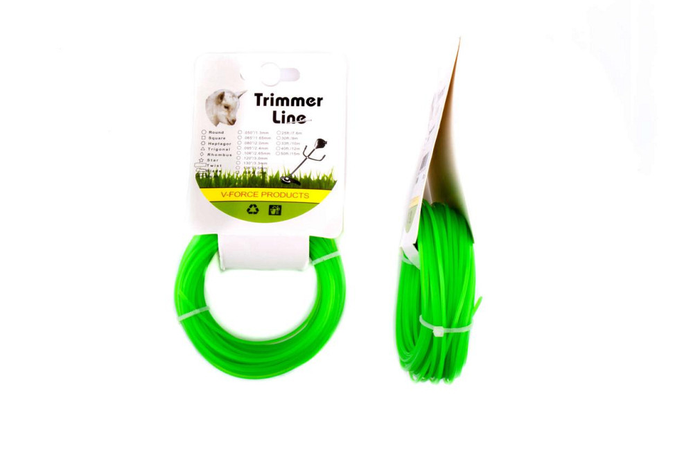 Леска мотокосы Ø1,6mm, 15 метров (звезда, зеленая) Мукачево - изображение 1