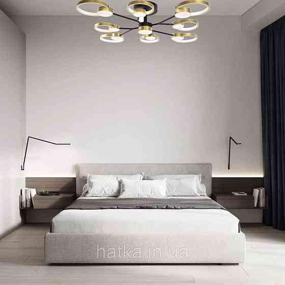 Люстра світлодіодна акрилова Sirius Ш 1313/9 Black+Gold Київ