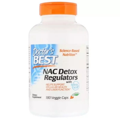 Витамин Doctor's Best N-Ацетилцистеин, NAC Detox Regulators, 180 гелевых капсул (DRB-00517) Винница - изображение 1