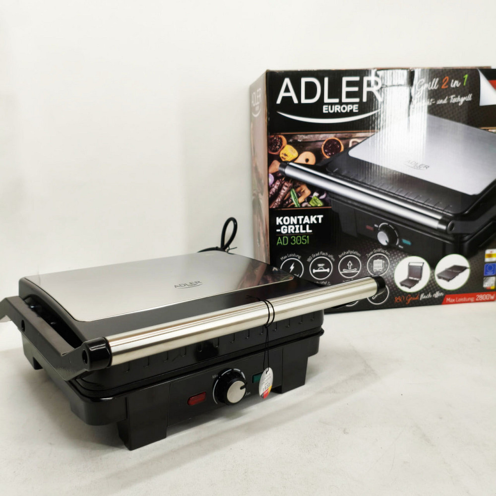 Гриль настольный прижимной Adler, Гриль аппарат электрический, Электрогриль для мясных блюд WG-33 Львов - изображение 11