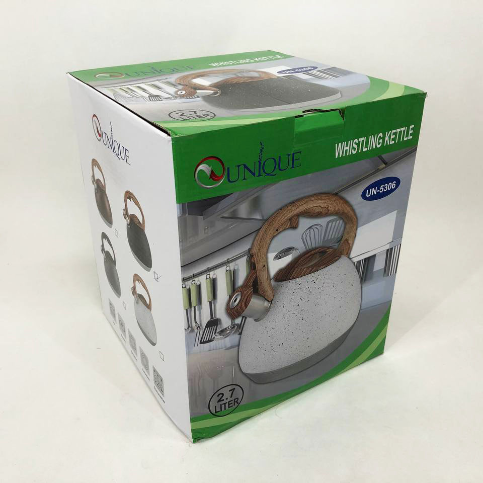 Кухонный чайник со свистком на плиту Unique, Чайник на плиту для кухни Обычный газовую NE-40 Львов - изображение 3