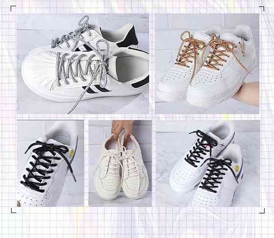 Шнурки блестящие глиттерные Коричневый Смела