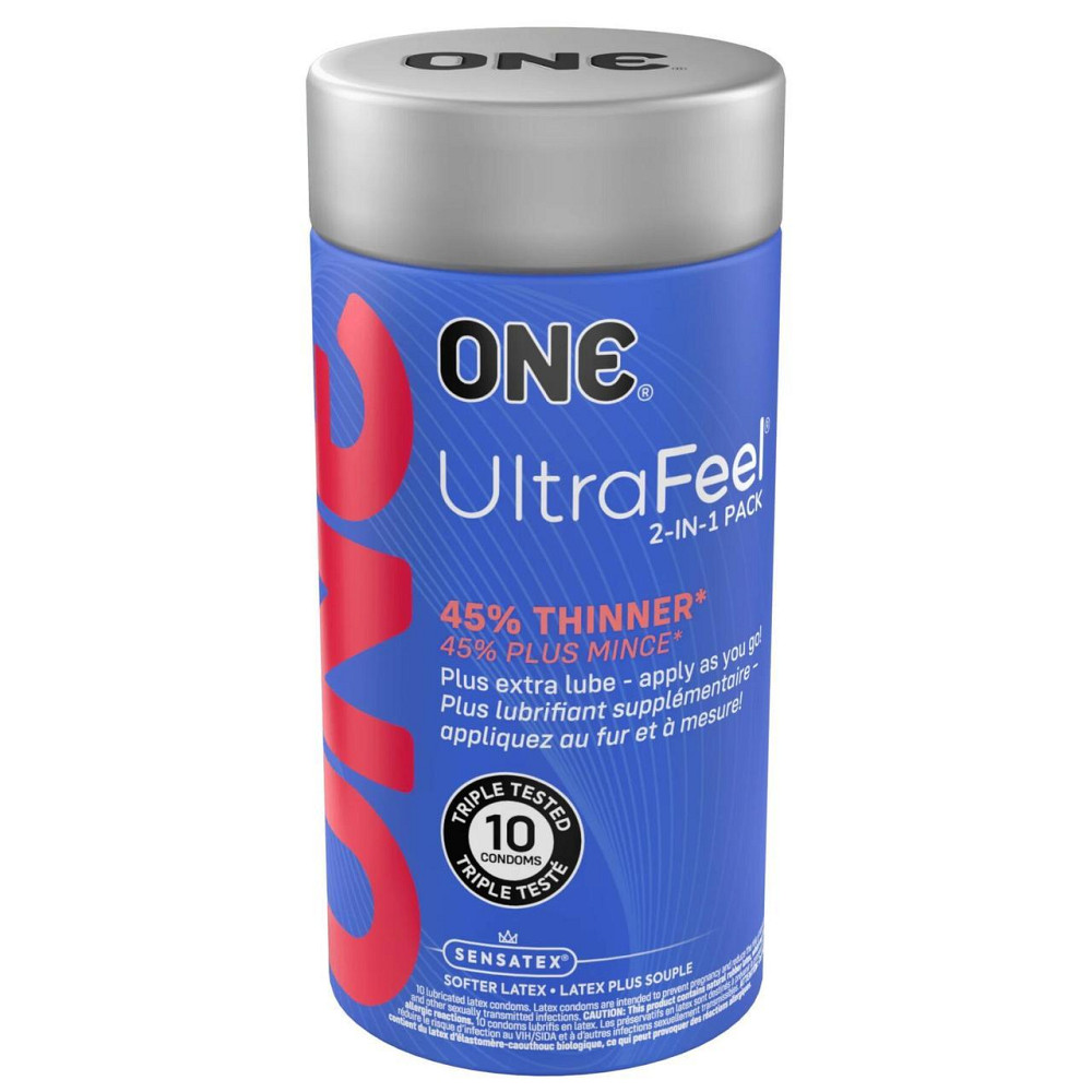 Презервативы ONE Ultra Feel, ультратонкие, c дополнительной смазкой, 10 шт, подарочная упаковка-тубус Sex Aura Киев - изображение 1