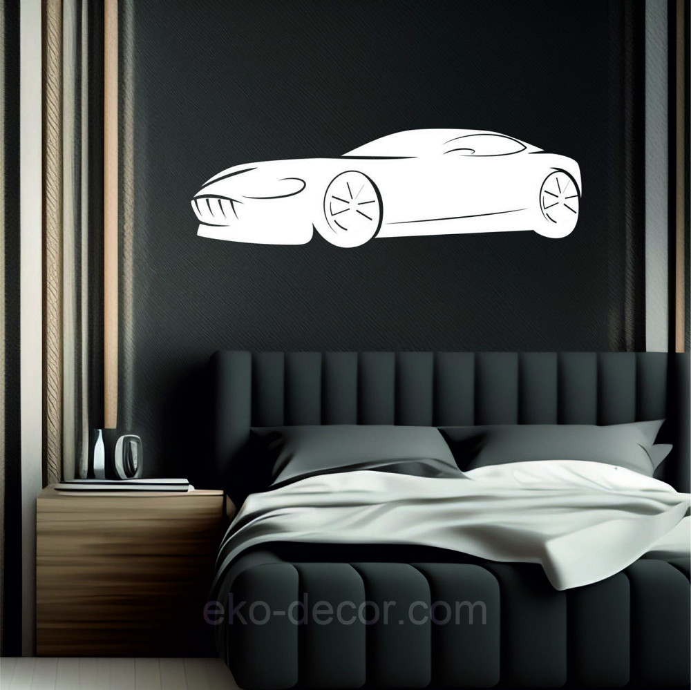 Декоративне настінне Панно «Автомобіль» Декор на стіну 110*33 см, Білий Київ - фото 8