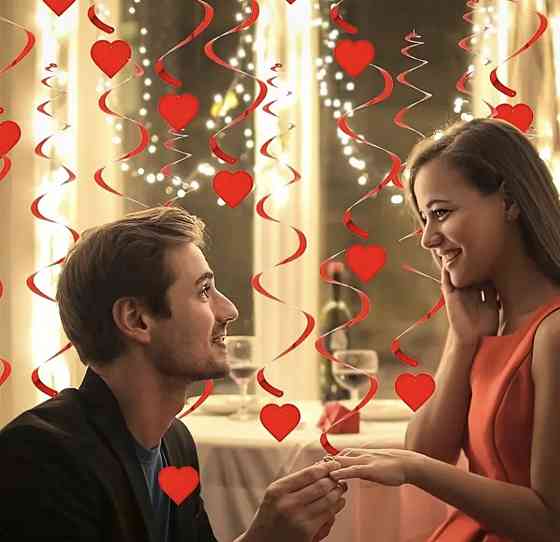 Підвісні сердечка для декору 12 шт Сміла