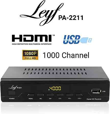 Цифровой кабельный ресивер LEYF PA-2211 DVB-C/C2 DVB-T2 Full HD HDMI USB SCART чёрный Киев