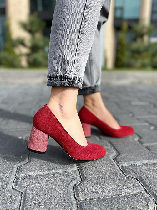 Nivelle Туфлі жіночі NIVELLE червоні замша натуральна каблук 6 см (1529/6030-6045) Коломия - фото 10