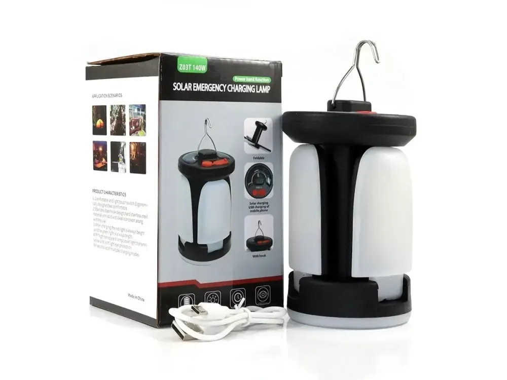 Світлодіодна лампа для кемпінгу Z03 140W з акумулятором 18650 та зарядкою Micro USB, портативний ліхтар для туризму та походів Одеса - фото 1