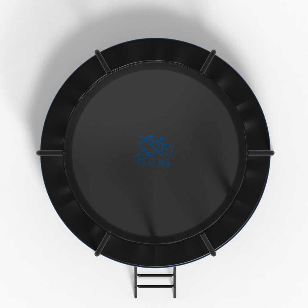 Батут c сеткой и лесенкой FitToSky 252 см Black Premium 48 пружын Киев - изображение 2