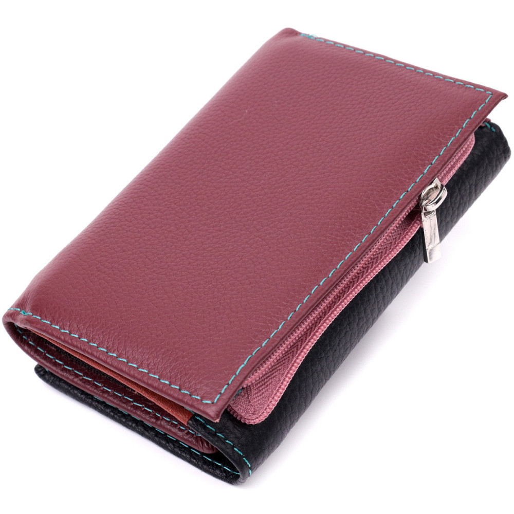 Вместительный женский кошелек из качественной натуральной кожи ST Leather 19463 Разноцветный Киев - изображение 2