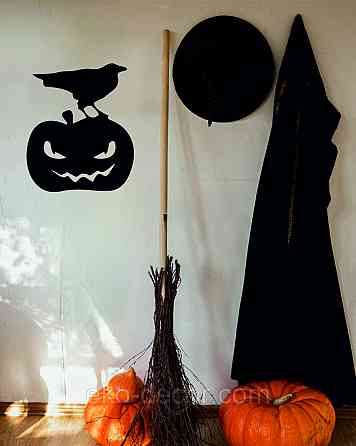 Декоративне настінне Панно «Хеллоуїн — гарбуз», Декор на стіну 90*75 см Київ