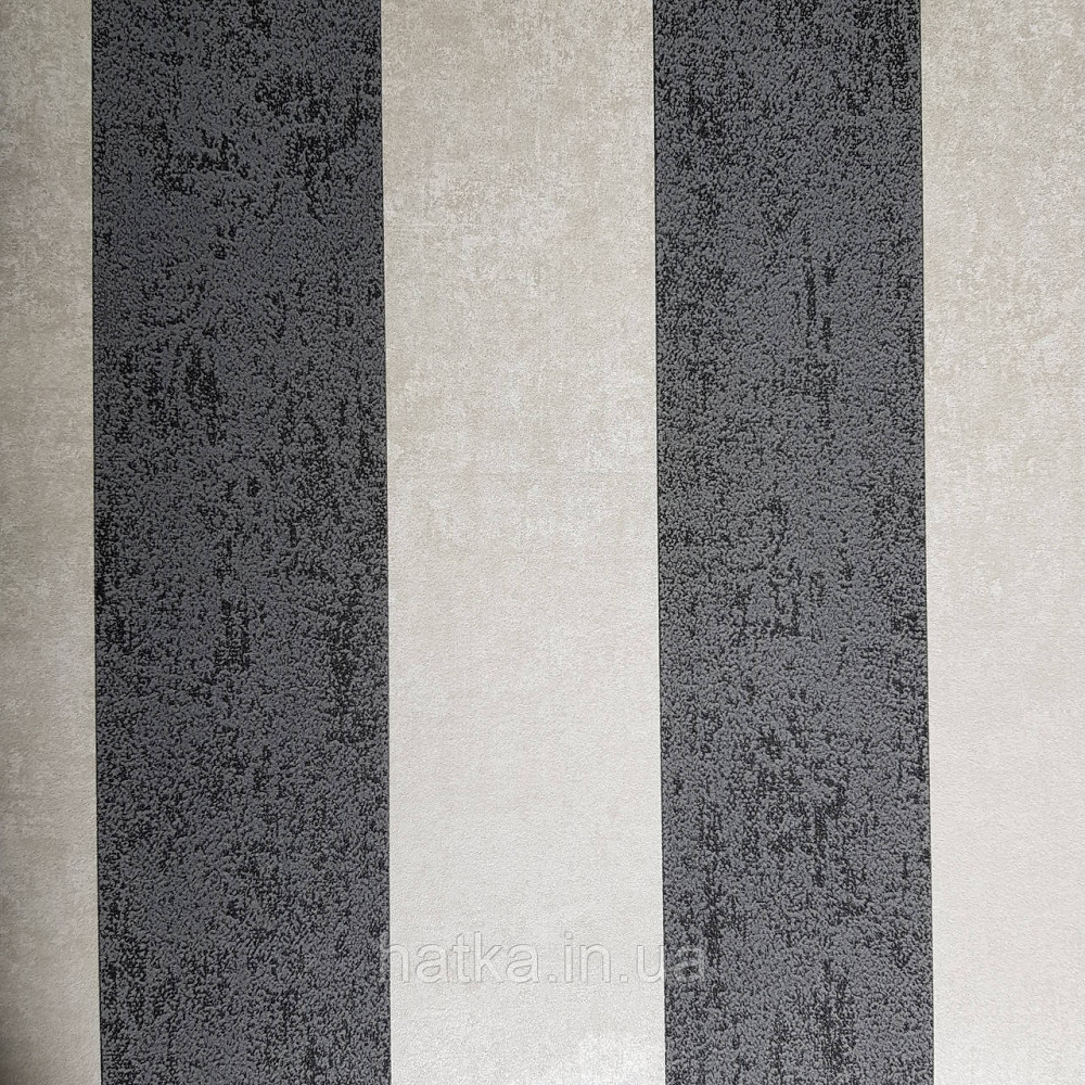 Шпалери флізелінові еко Rasch Kerala 0.53х10 м широкі чорні смуги і молочні ефект потертості Київ - фото 1