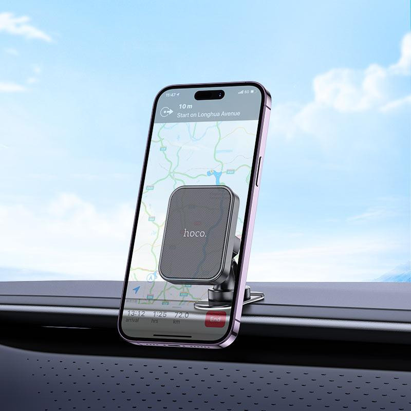 Автотримач для телефона HOCO H33 Cheetah magnetic car holder(center console) Black Одеса - фото 8