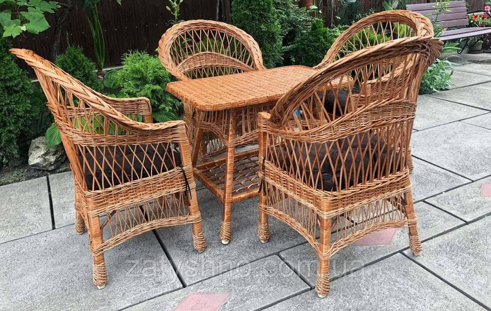 Комплект плетеной мебели 4  кресла и стол Киев - изображение 10
