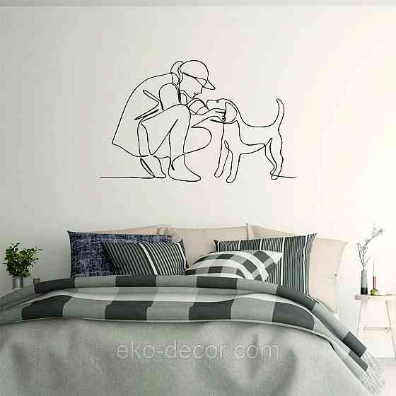 Декоративное настенное Панно «Друг» Декор на стену 110*68 см, Черный Киев