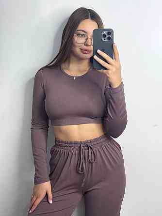 Стильний жіночий костюм з трикотажу віскоза Мокко XS-S Харків