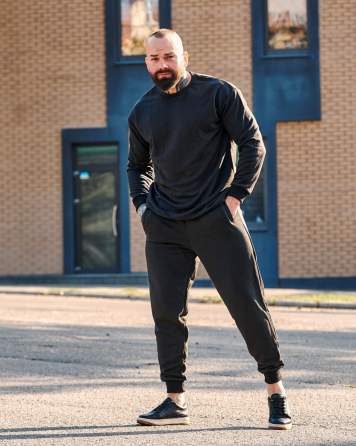 Костюм спортивный мужской свитшот Черный S Харьков