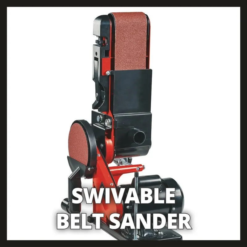 Професійний шліфувальний верстат Einhell TC-US 380 (4419257) : 380 Вт, діамер круга 150 мм, розмір стрічки 100x914 мм Київ - фото 2