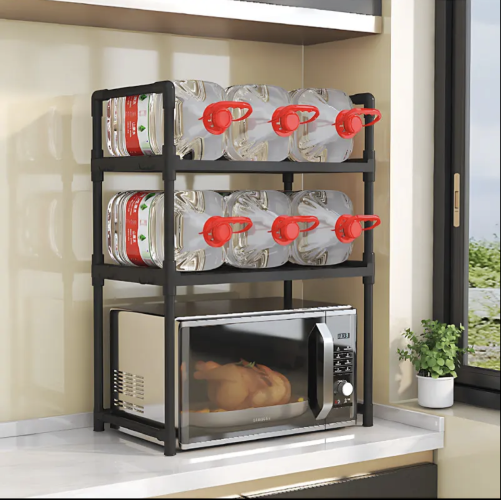 Органайзер над мікрохвильовою пічкою 2-го рівня міцний компактний Одеса - фото 1