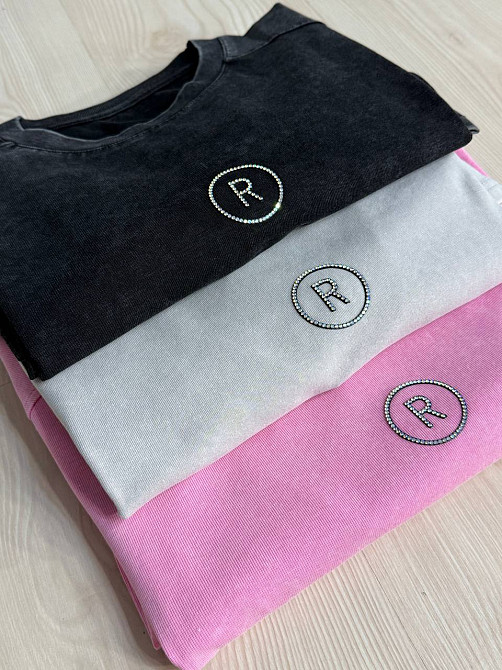 Лонгслив женский A-N 2517-5 трикотажный варка тай-дай с камешками 