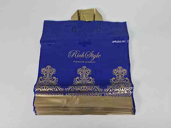 Пакет із петльовою ручкою 40*40 Преміум синій (25 шт.) Харків