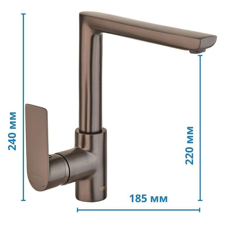 Кухонный смеситель Haiba Alex 018 Graphite HB3999 Харьков - изображение 2