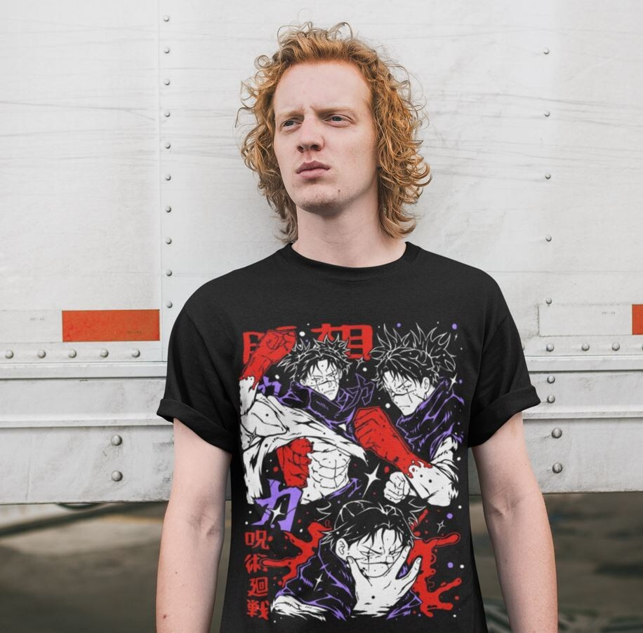 Футболка аниме Магическая битва оверсайз (S/M/L) Черний AnimeJ0849 Днепр - изображение 2