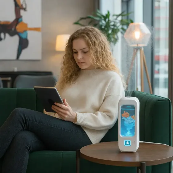 Портативный аромадиффузор-увлажнитель воздуха с подсветкой и дисплеем USB M-H3 Коломыя