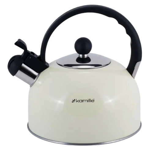 Чайник 2,5л нержавіюча сталь зі свистком (салатовий,кавовий,беж) 0679BG KAMILLE Житомир - фото 5