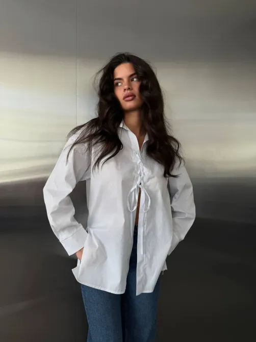 Жіноча сорочка oversize з преміум котону Туреччина — чорний, барбі, молоко Одеса - фото 14